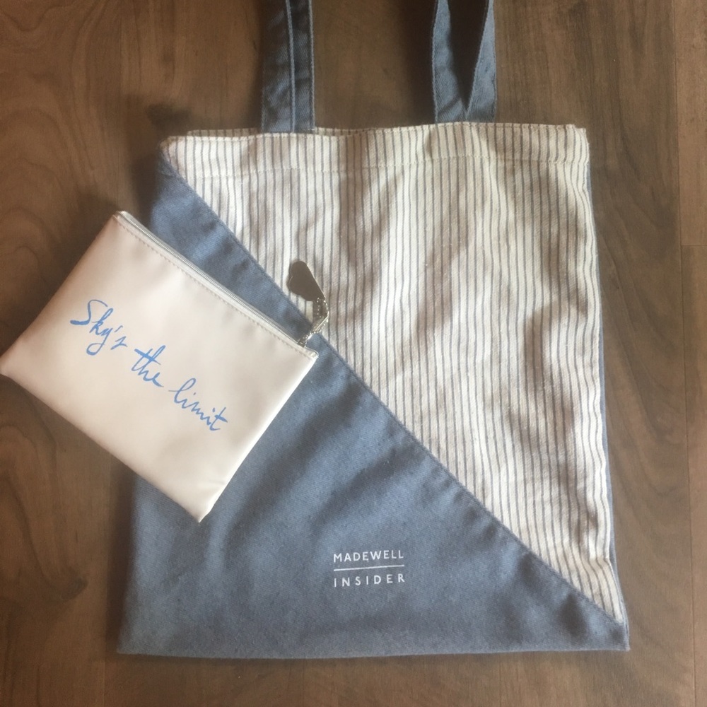 Madewell Denim Tote Free Make Up Bag